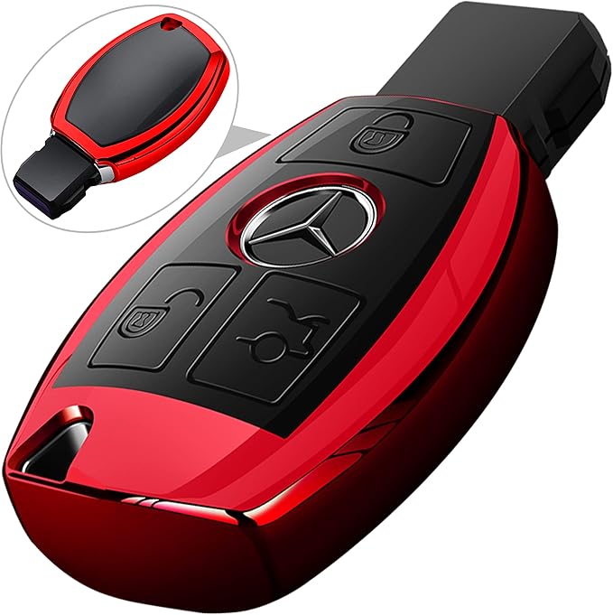 A-silver keychain -Housse de clé de voiture en diamant, étui pour