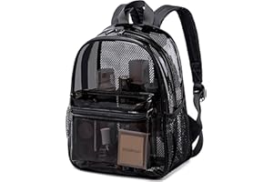 BTOOP Clear Mini Backpack Stadium Events 12x12x6 Small Transparent Backpacks Plastic See Through Bag for Work Festival Security Travel