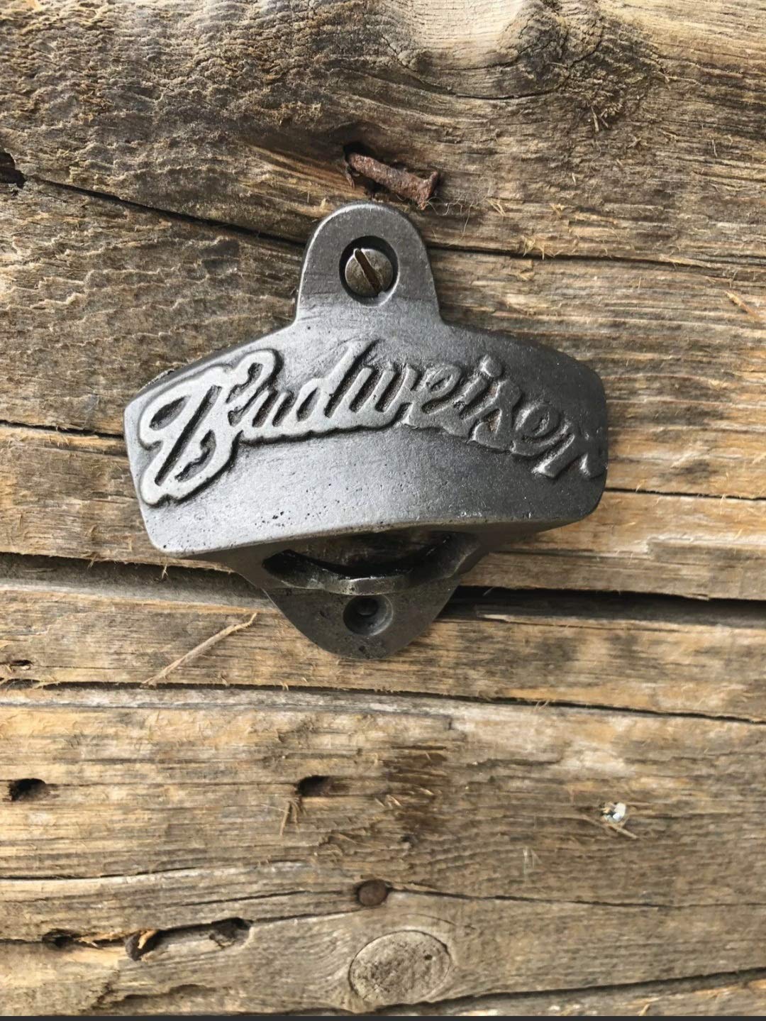 Budweiser Cast Iron Bottle Opener Wall Mounted by Thenextstopshop