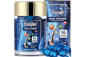 Fadelo Hair Oil Capluse for Frizzy & Dry Hair, Keratin Styling with Argan, Jojoba & Avocado Oils - No Rinse Serum with Vitamin A C E and Pro B5