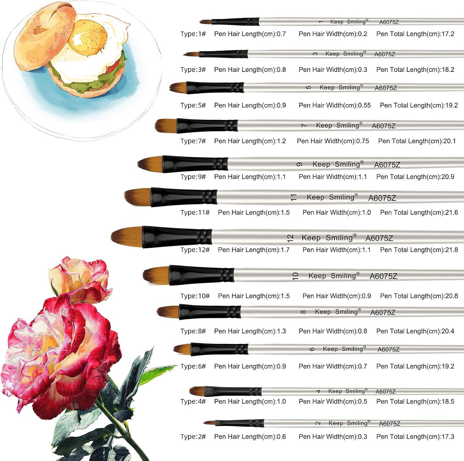 Silithus Paint Brushes 12 Pieces Set - Image 5