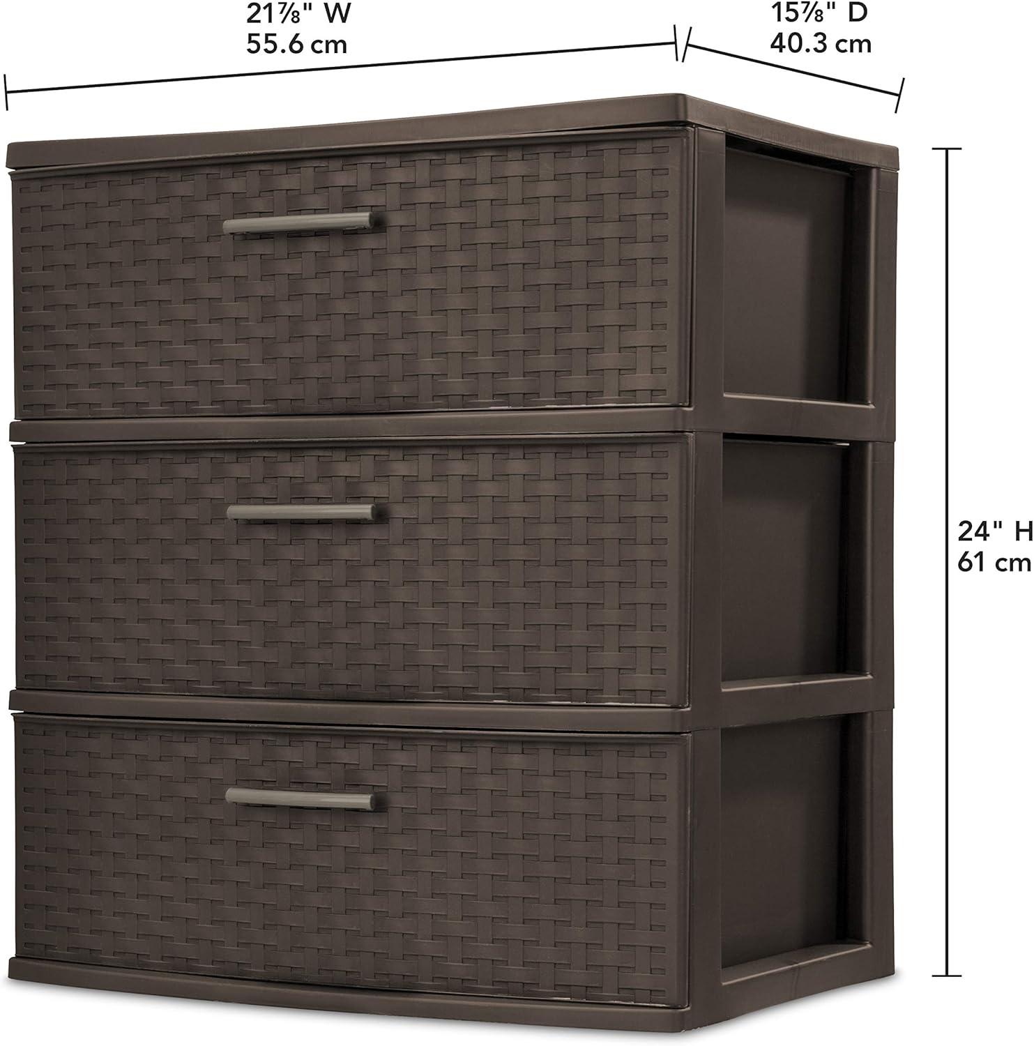 Sterilite 25306P01 3 Drawer Wide Weave Tower: Home & Kitchen