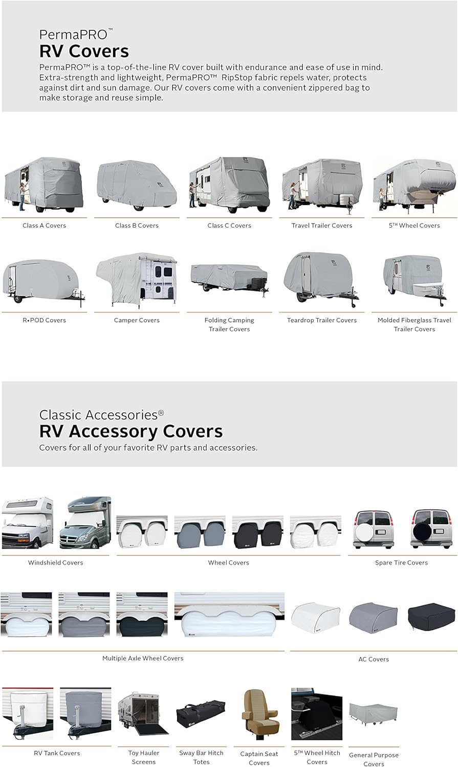 Classic Accessories - 80-416-171001-RT Over Drive PermaPRO Tall Class B RV Cover, Fits 25'-27' RVs: Automotive