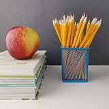 D.RECT Metal Square Pen Holder Cube Mesh Cup Blue 98mm view 4