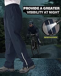 iCreek Men's Packable Rain Pants Waterproof