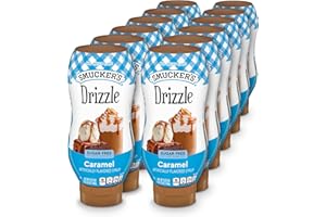 SMUCKER'S Smucker’s Drizzle Sugar Free Caramel Artificially Flavored Syrup, 19.25 Oz. Squeeze Bottles (Pack of 12)