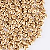 Kasvan Gold Heart Shapes Sprinkles - Edible Candy Pearls 100g/3.58 Oz, Mix Size, Baking Cake Decorations, Ice Cream Toppings and Cookie Decorating, Wedding Party Chirstmas Supplies (Gold)