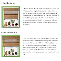 LazBlinds Cordless Bamboo Roman Shades, Custom