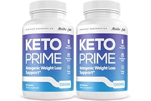 MALIBU LABS Keto Prime, Advanced Ketogenic Pill Shark Formula 1300mg, KetoPrime, Made in The USA (120 Count (Pack of 2) 60 Day Supply Tank)
