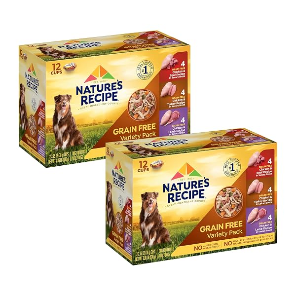 NATURE’S RECIPE GRAIN FREE WET DOG FOOD VARIETY...