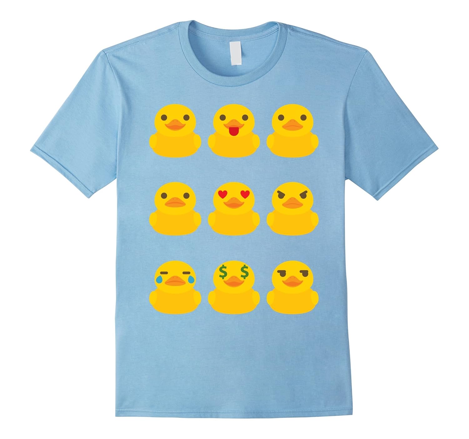 Cute Duck Shirt - Rubber Ducklings Emoji T-Shirt-Rose