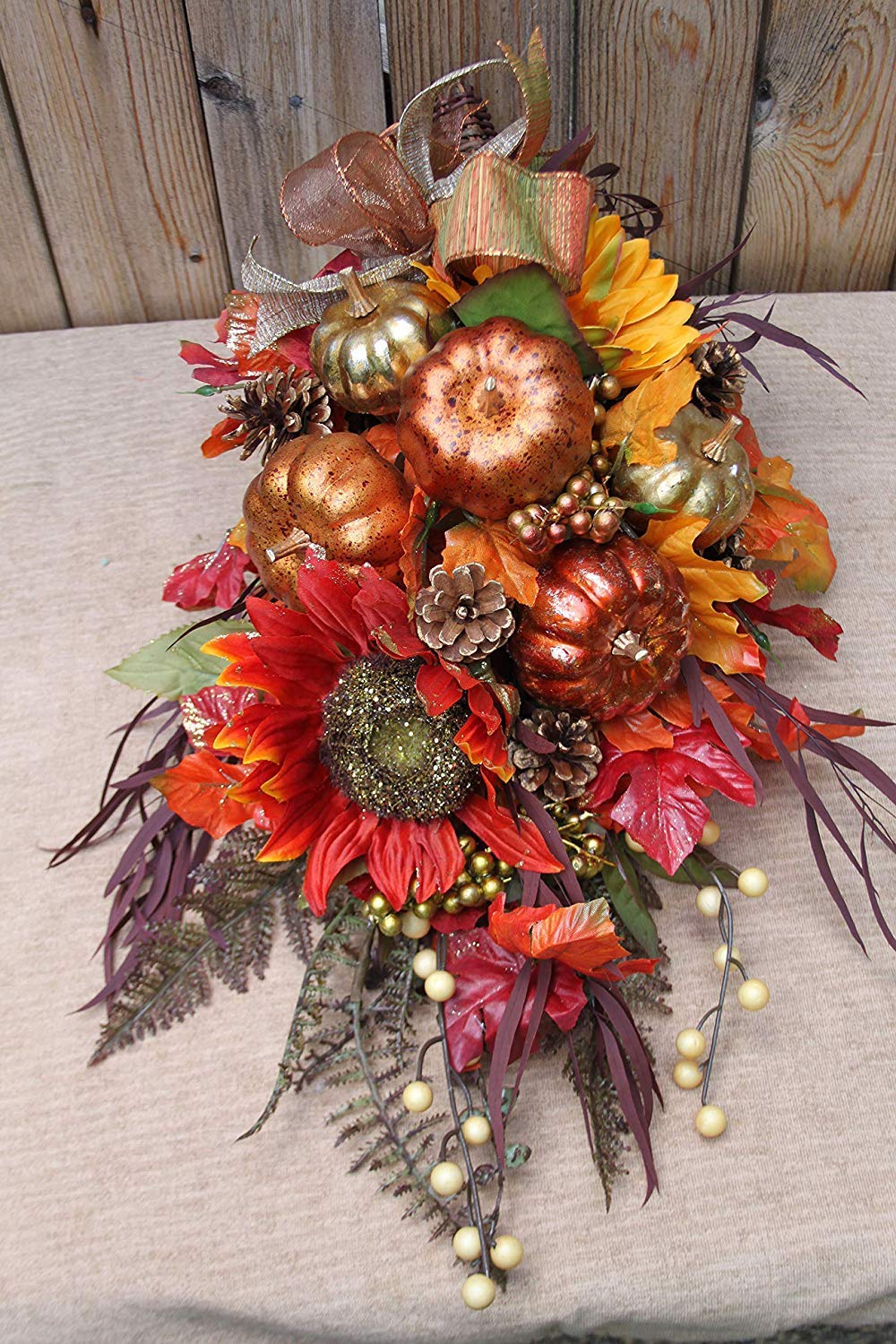 Party Supplies Fall Decor Leoparddesigns Thanksgiving Centerpiece For The Table Fall Cornucopia Centerpiece Fall Cornucopia Decorations Fall Silk Flower Arrangement Handmade Products