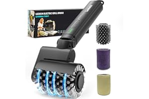 Leebein Electric Grill Brush for Outdoor, 2026 Upgraded BBQ Grill Cleaner with 3 Heads, 3-Speed & Angle Adjust Cordless Rotary Grill Brush, 150 Mins Runtime Grill Cleaning Brush for Barbecue Grates