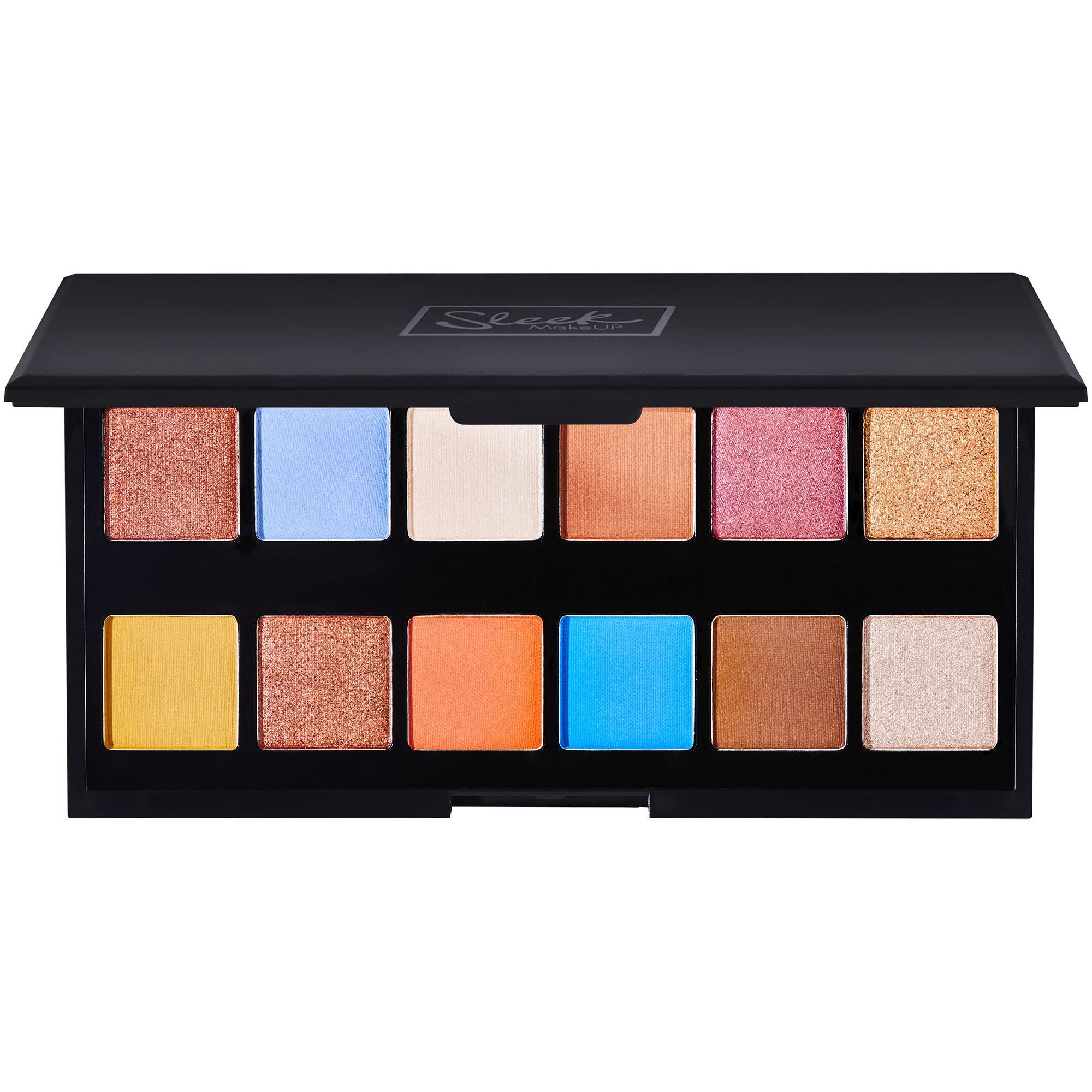 Sleek MakeUP i-Divine Eyeshadow Palette, 12 Shades in a Mix of Matte, Shimmer, Foil and Due-Chrome, Blendable and Highly Pigmented, Trippin'