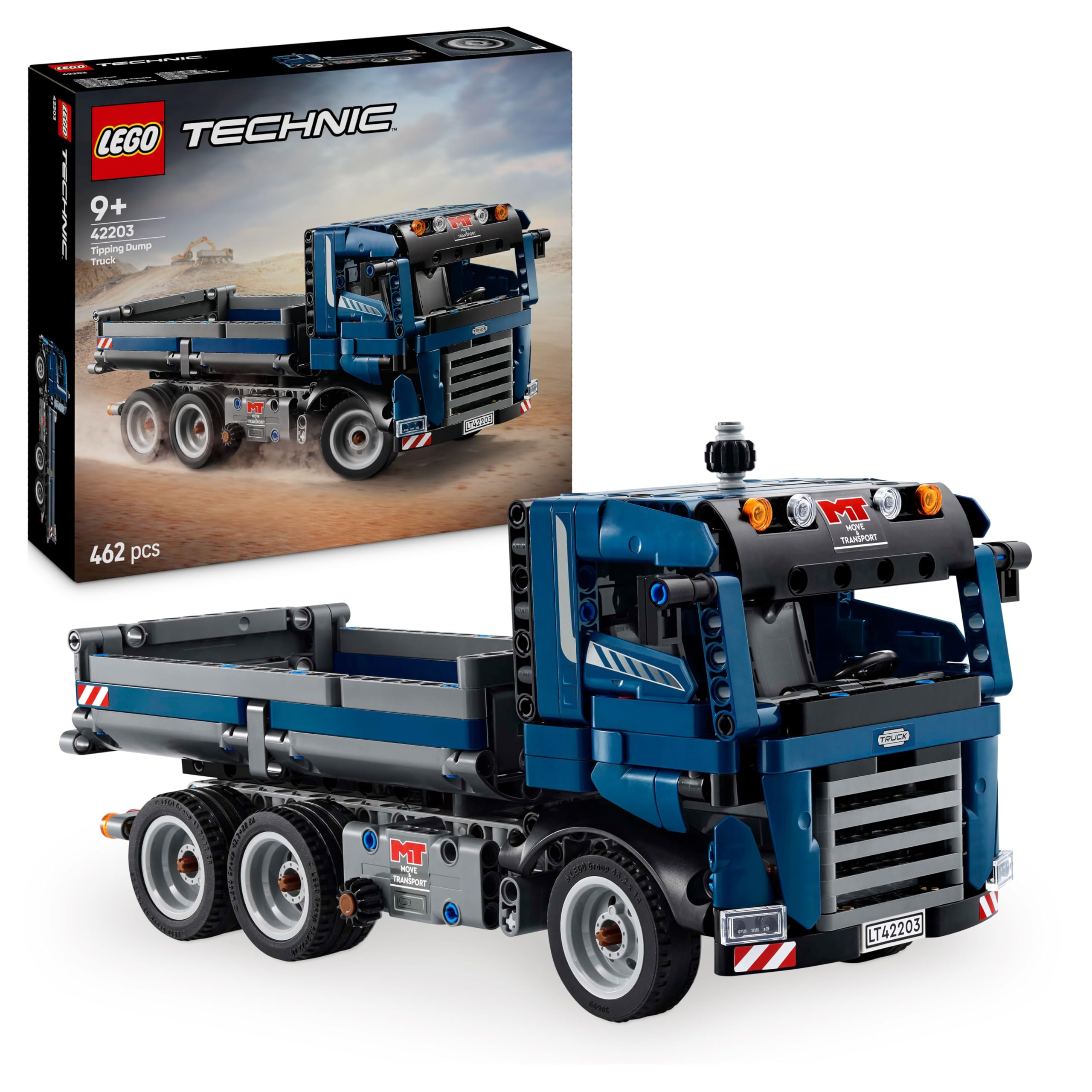 LEGO Technic Autocarro con Cassone Ribaltabile - Camion Giocattolo con Sterzo e Funzioni - Modellino da Costruire per Bambini e Bambine da 9 Anni - Divertente Idea Regalo per Compleanni e Feste 42203