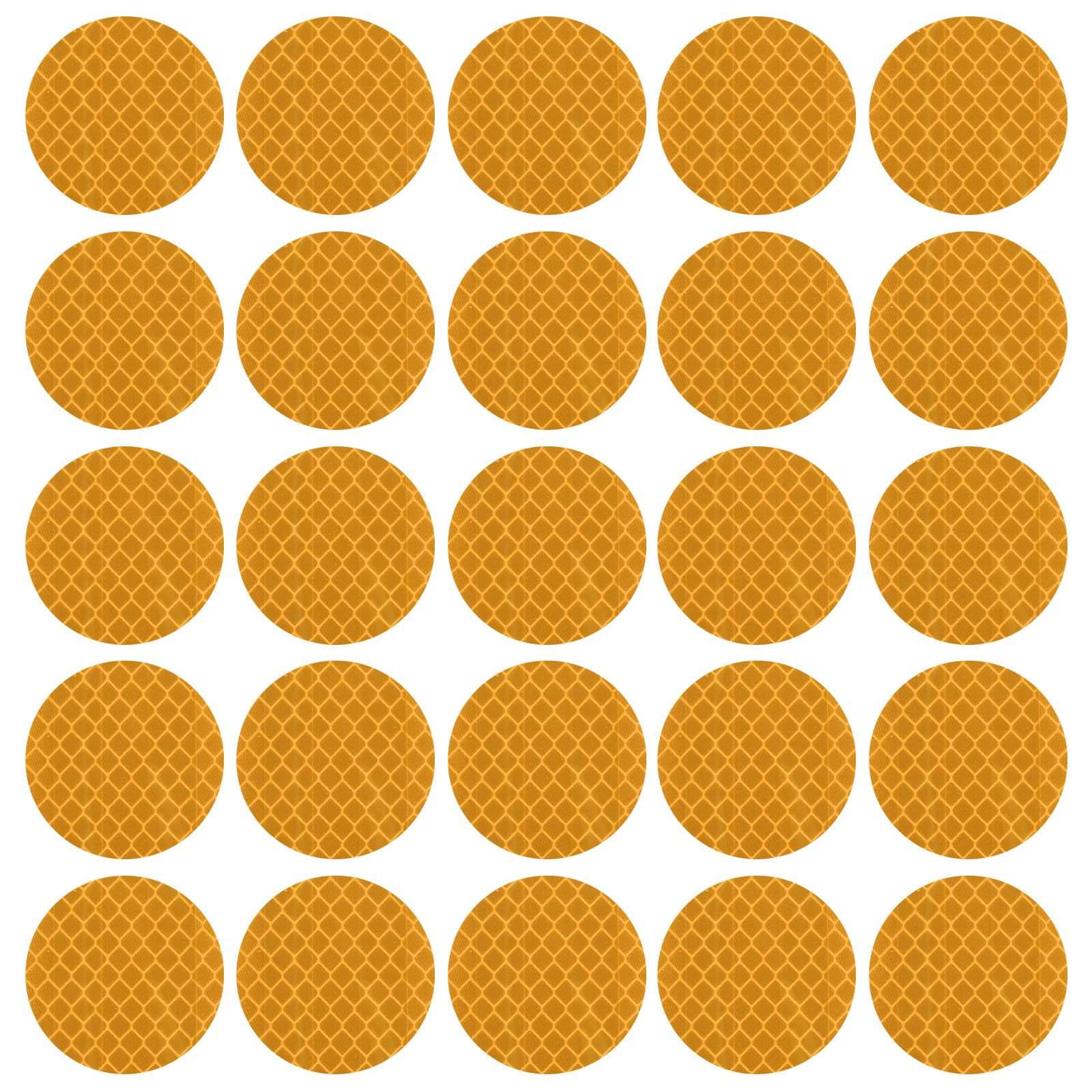 PATIKIL Reflective Stickers, 30 Pcs Safety High Visibility Reflective Sticker Waterproof Driveway Reflectors for Bicycle, Motorcycle, Fluorescent Yellow (Round)