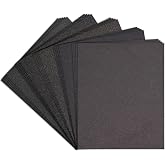 Premium Sandpaper Assortment 9" x 11" - 25 Pcs (80, 120, 180, 220, 320, 400 Grits) Silicon Carbide Wet Dry Sand Paper Sheets - Sanding Automotive, Woodworking Furniture, Metal Finishing