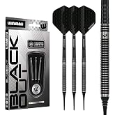 Winmau Blackout 90% Tungsten Soft Tip Darts - Straight Ringed Rifle Barrel