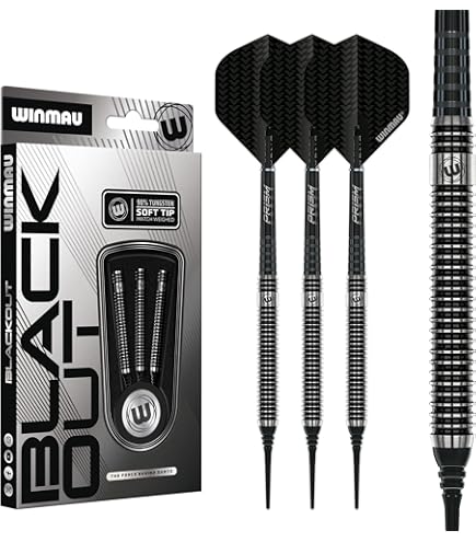 Winmau Blackout Series 26g Torpedo Steel Tip Dart Set | 90
