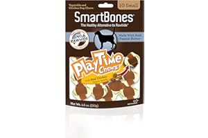SmartBones DoubleTime Rolls and Playtime Chews, Treat Your Dog to a Rawahide-Free Chew Made with Real Meat and Vegetables