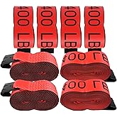 Autofonder Flatbed Straps 4" x 40' Winch Strap Heavy Duty Tie Down Flat Hooks WLL 5400 lbs | 4 Inch Cargo Control for Flatbed Truck Utility Trailer (8 Pack)