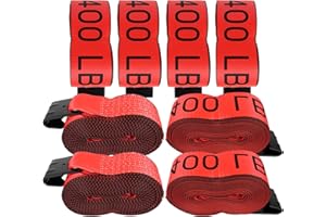 Autofonder Flatbed Straps 4" x 40' Winch Strap Heavy Duty Tie Down Flat Hooks WLL 5400 lbs | 4 Inch Cargo Control for Flatbed Truck Utility Trailer (8 Pack)