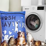 olyee Pet Laundry Bag 70x80cm for Washing Machine Hair-Free Knit Blue view 5