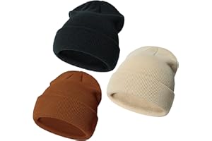 YMYDYFC Baby Beanie 3Pack Toddler Beanie Infant Knit Hat Baby Winter Hats for Boy Girl Winter Clothes Warm Knit Cap 0-6Years