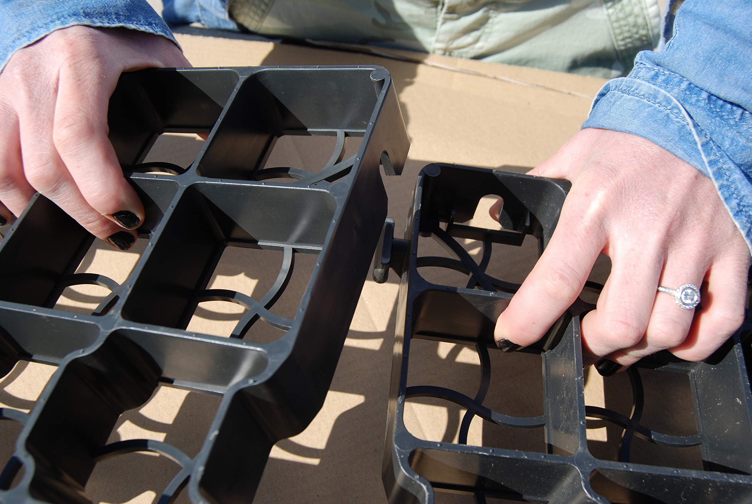 Ecobase Porous Pavers for Paths & driveways 1.5m2 Paving, Black, Covers Square metres, eg an Area Measuring 3 x 0.5m or 1.5 x 1m