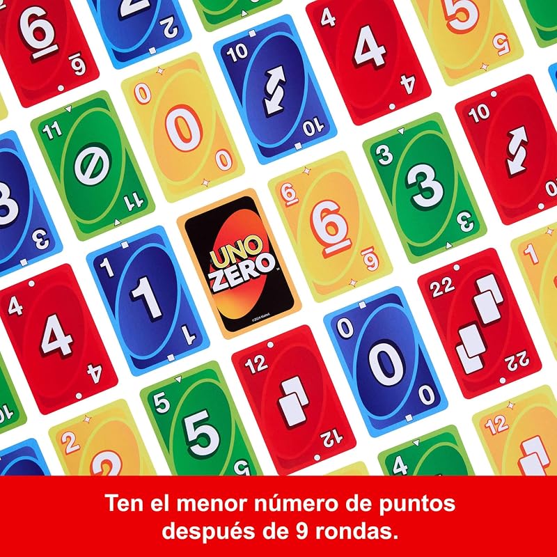 Cartas UNO Zero, 7+ años, 2-8 Jugadores
