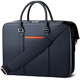 Double-Zip Leather Briefcase by Maverick &amp; Co.