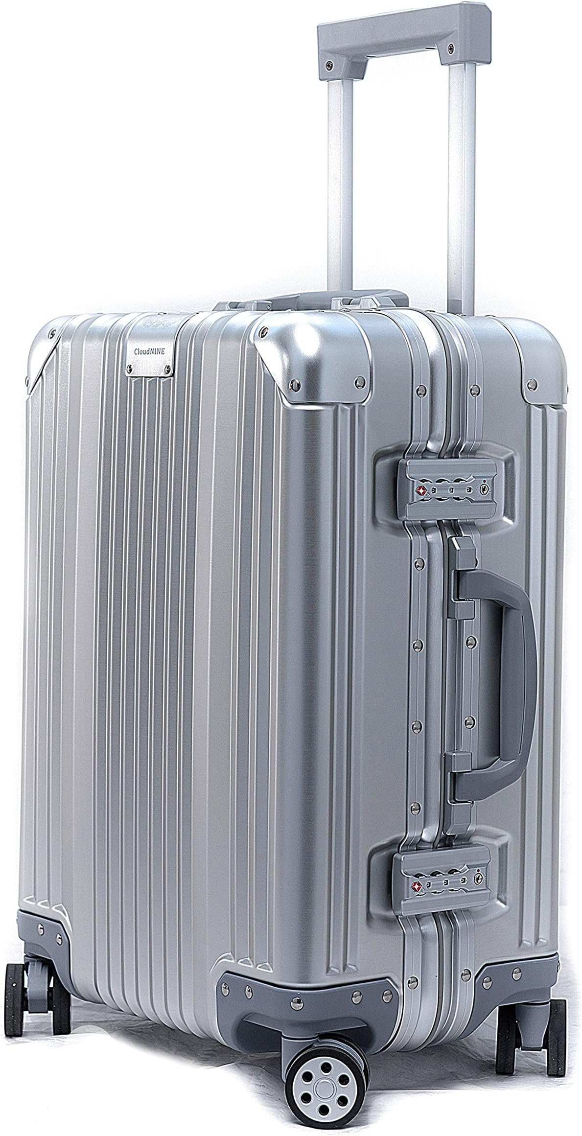 All Aluminum Luxury Hard Case Carry-On 20" with 360 Degree 4 Wheel Spinner