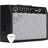 Fender Mini 65 Twin-Amp Electric Guitar Amplifier, Black, with 2-Year Warranty