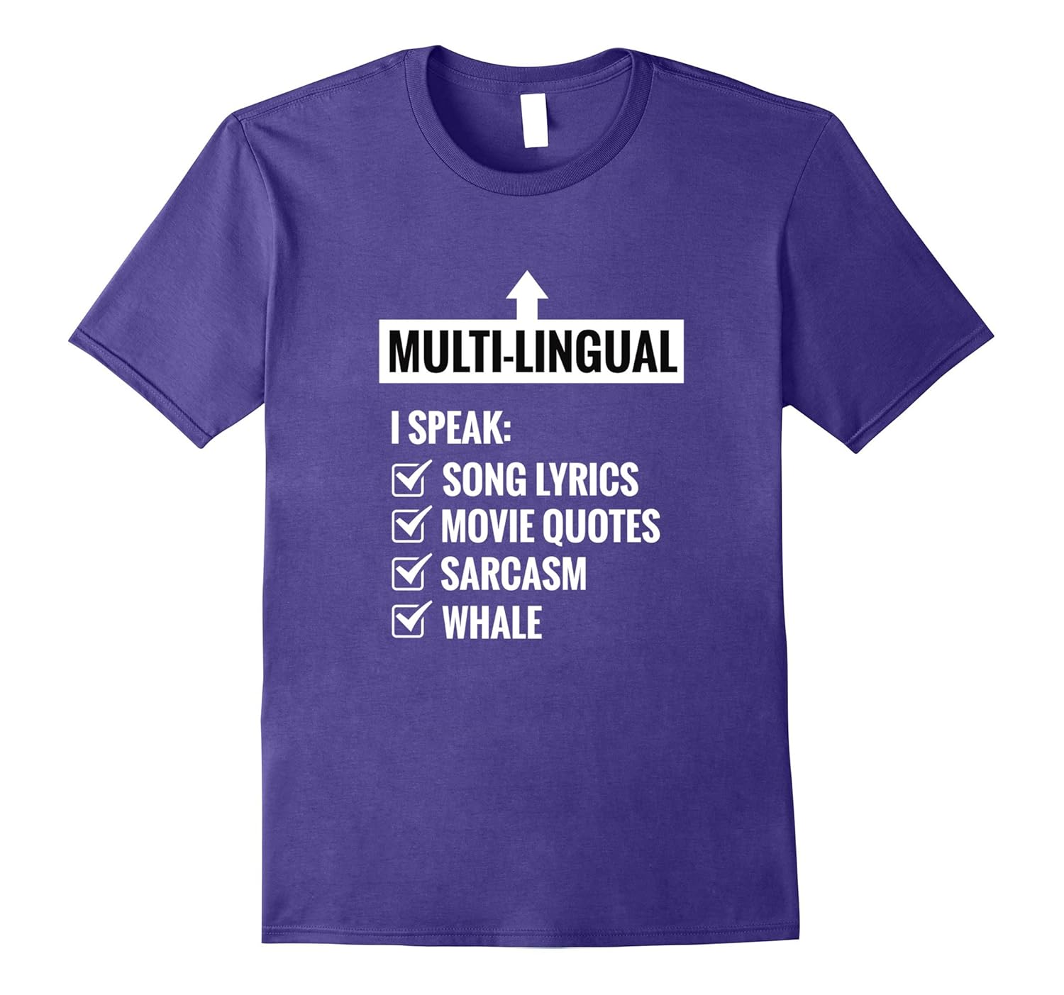 Multilingual I Speak Song Lyrics Movie Quote Sarcasm T-Shirt-Rose