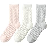 Fuzzy Crew Socks Women Warm Flully Socks Men Home Cozy Soft Sleeping Sock Fall Winter 3/5 Pairs Size 5-10