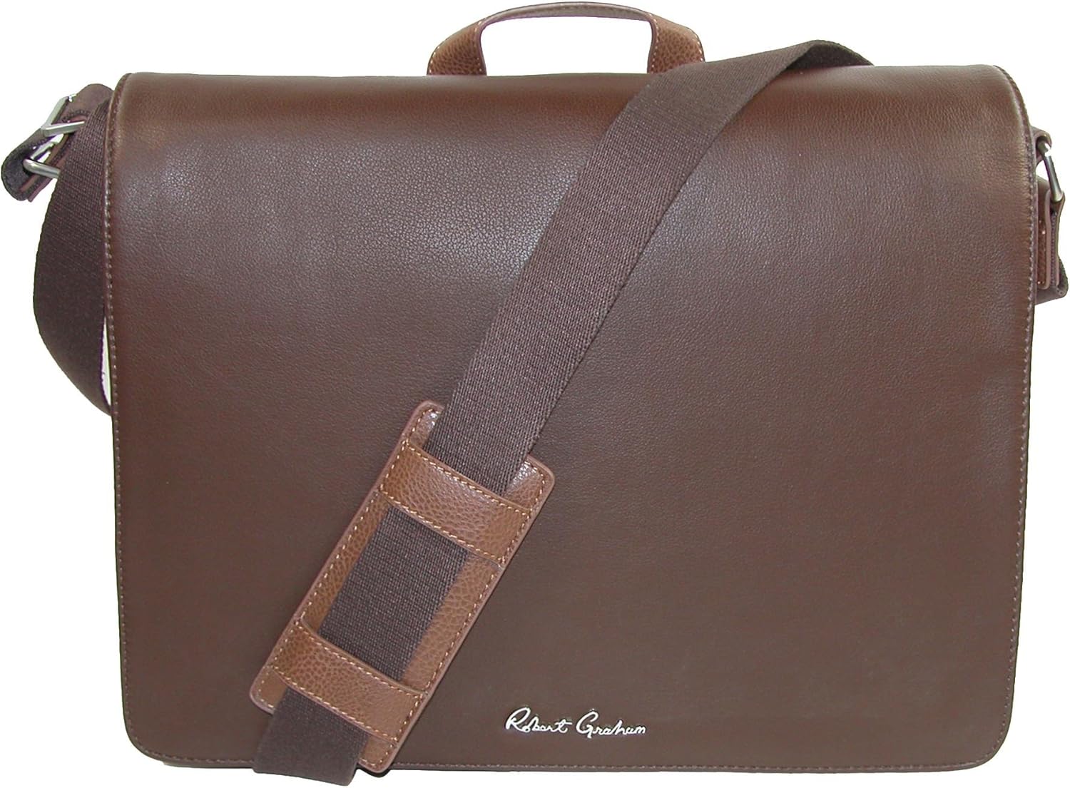 robert graham mulberry leather messenger bag