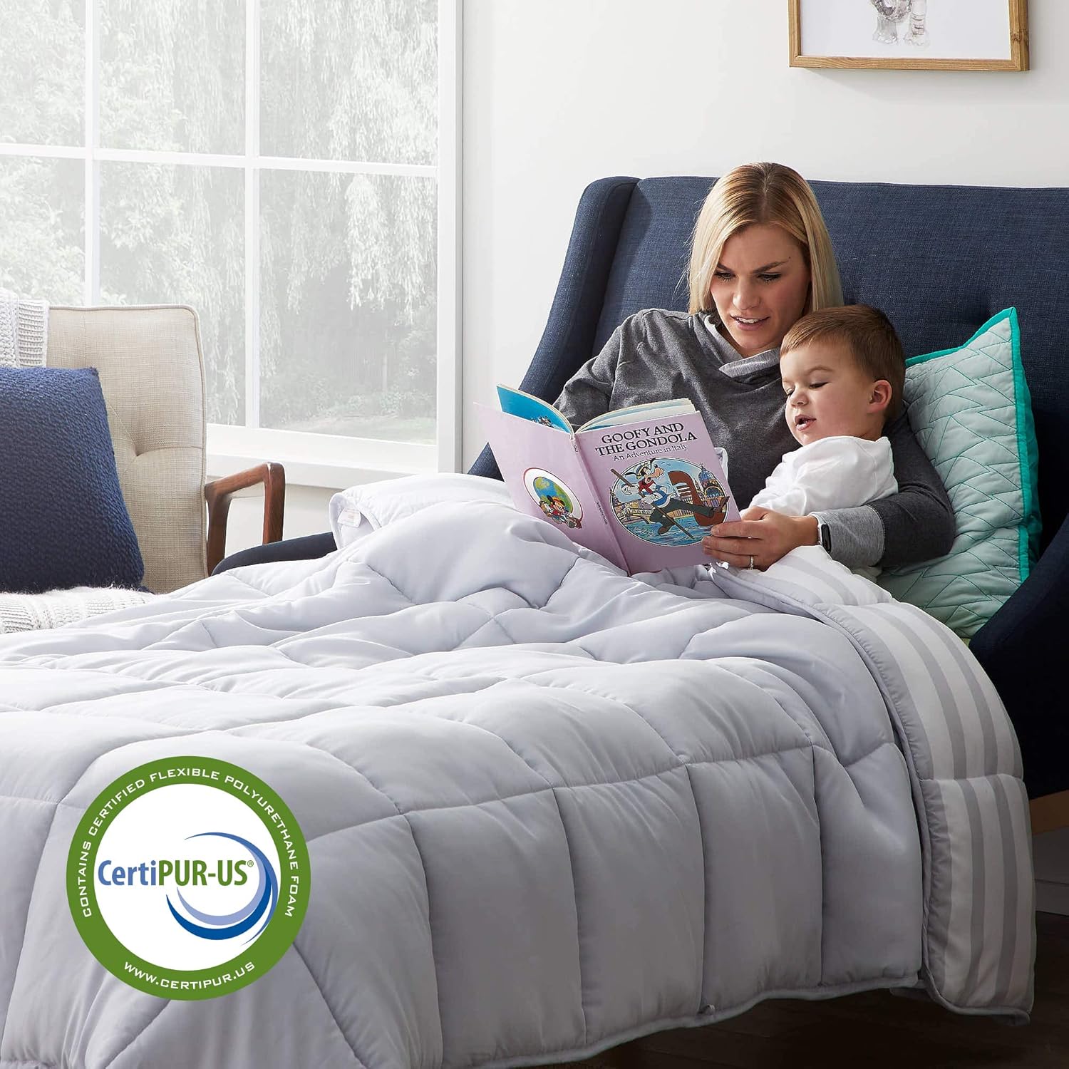 LUCID 5 Inch Memory Foam Low Profile-Cooling Gel Infusion-Hypoallergenic Bamboo Charcoal-Breathable Cover Bed Mattress Conventional, Twin, WHITE: Furniture & Decor