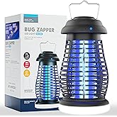 Bug Zapper Outdoor & Indoor, Mosquito Repellent Outdoor Patio, Portable & Rechargeable Fly Trap, IP67 Waterproof, Mosquito Repellent for Patio,Lawn & Garden, Camping, Kitchen, Home