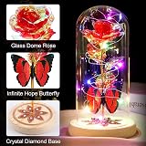 Beferr Galaxy Colorful Rose LED Glass Rose Gift for Mom Valentine Birthday view 2