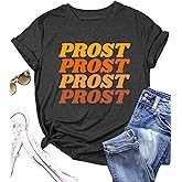 Womens German Oktoberfest Shirt: Prost T Shirt Oktoberfest Party Shirts Vintage Casual Loose Short Sleeve