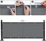 SUNNY GUARD Balcony Privacy Screen 90x300cm HDPE Fence Cover Anthracite UV view 4