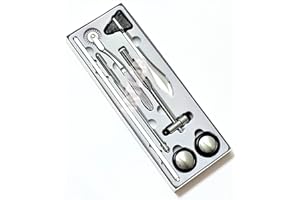 ArTLab-Neurological Percussion Set-Reflex Hammer Instrument Set, Includes Pinwheel, Babinski Hammer,Taylor Buck Hammer,Diagnostic Kit for Nurses,EMS,Students (Set of 7 Black)