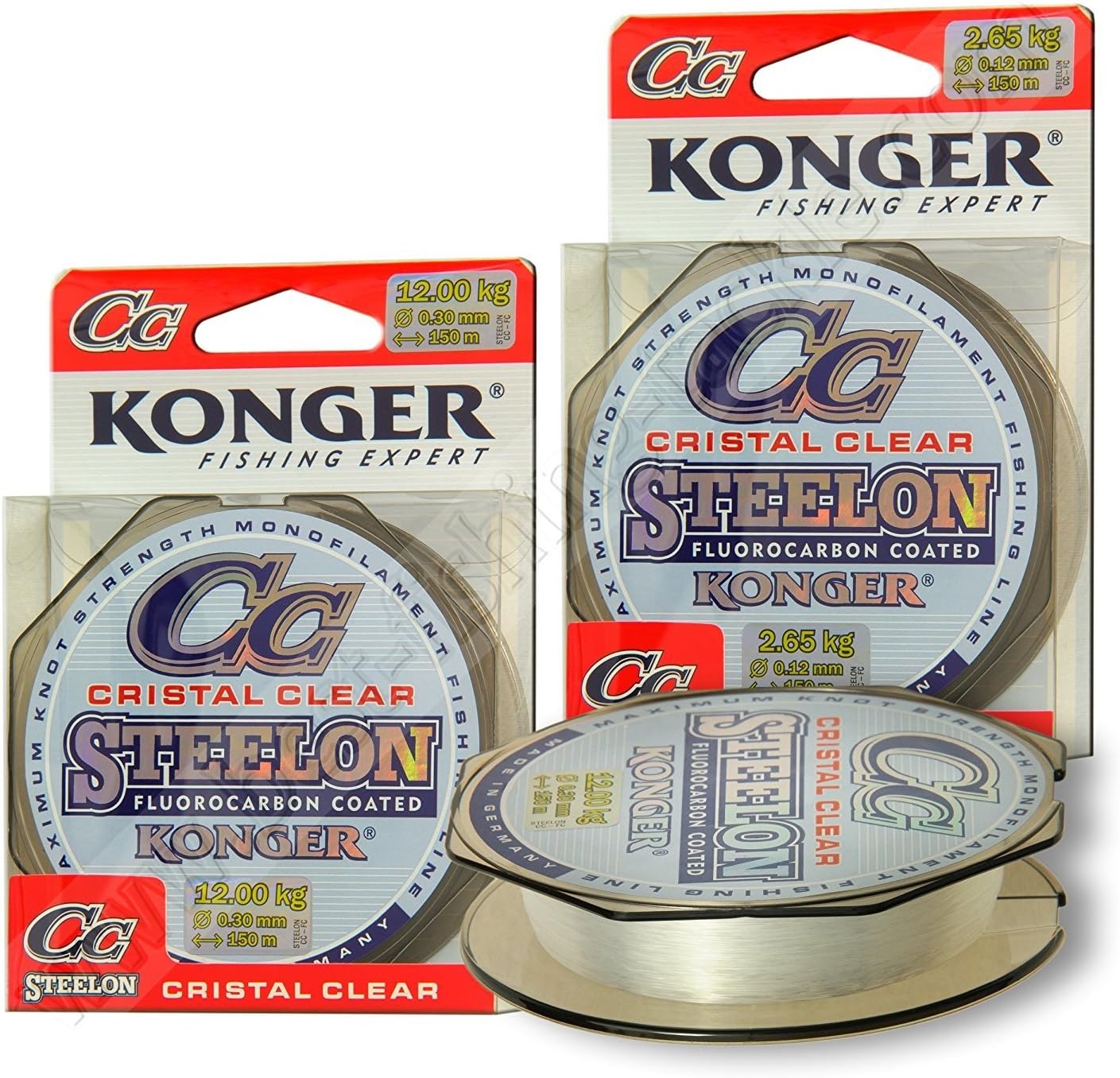 Fluorocarbon Coated Fishing Mono Line Invisible Crystal Clear Carp Perch Pike Barbel Sea Fishing spool 150m (S11- Ø 0.40 15.3kg 33.7lb 150m CC Fluorocarbon Coated Konger)