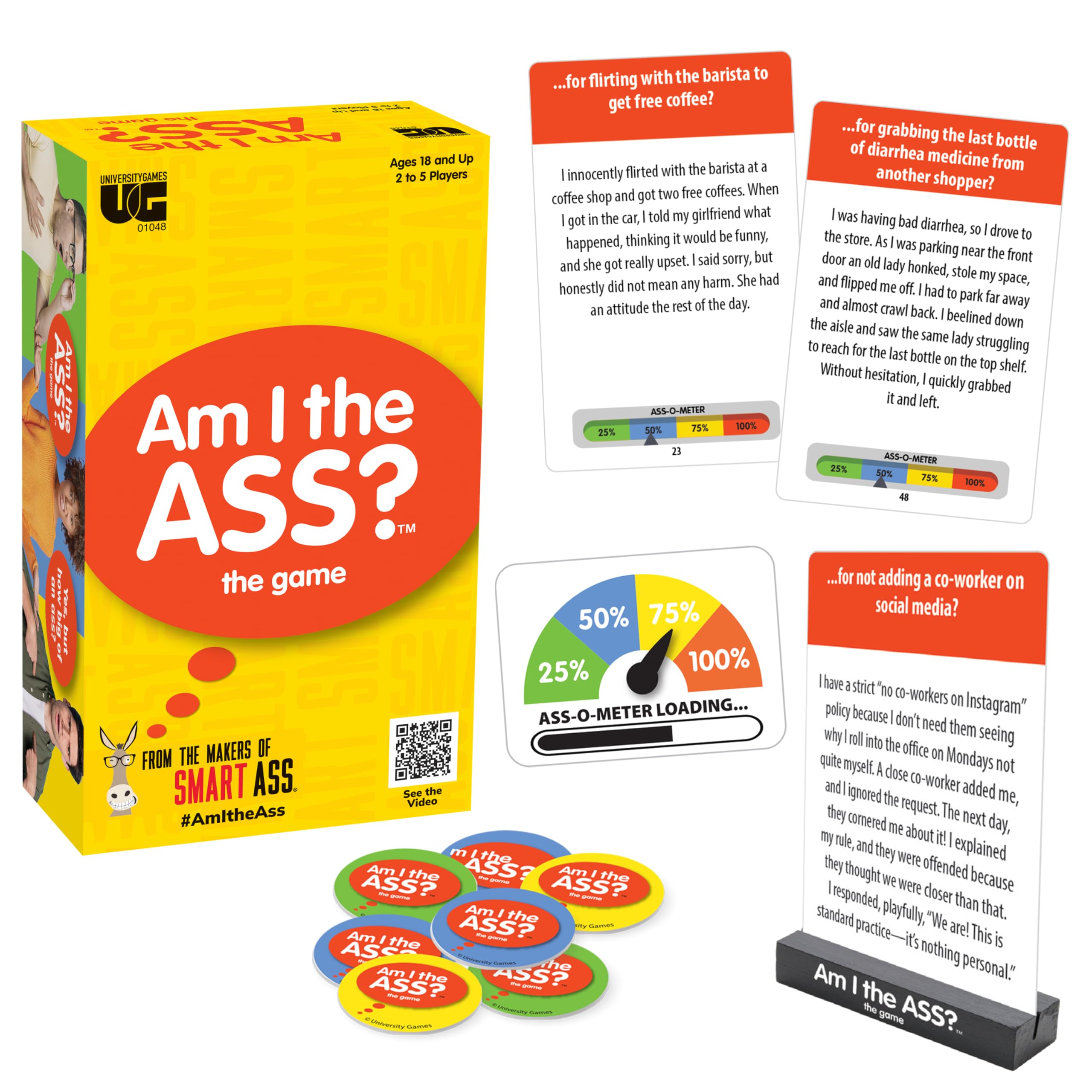Photo 1 of Am I The A? – Adult Party Game That Ignites Debates & Laughter, Perfect for Game Nights, Parties & Gifts, 250 New Scenarios Polled by 500 Real People
