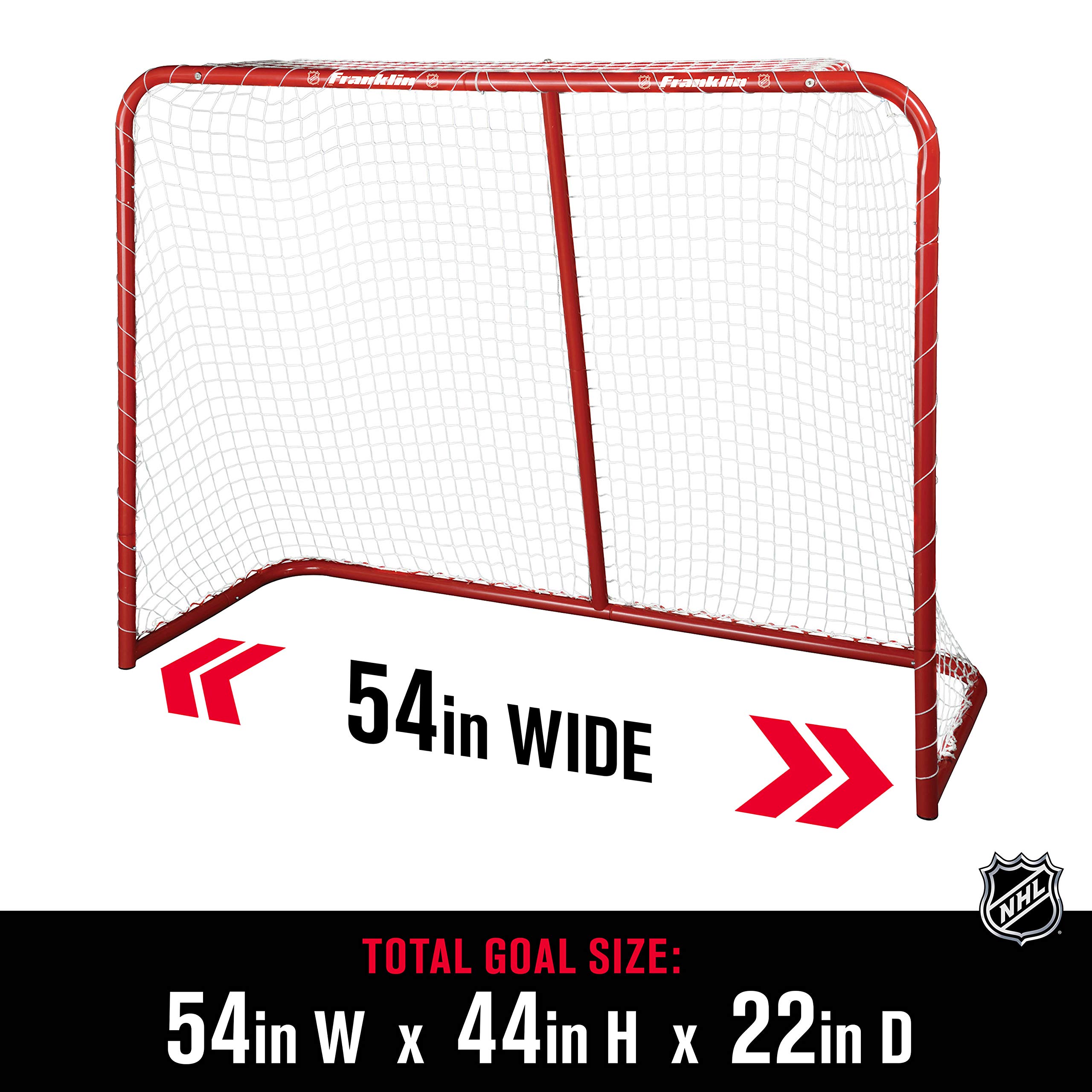 Franklin Sports Youth Street Hockey Net - Indoor Outdoor Steel Hockey Goal for Kids Roller Street - Portable Junior Goal - 54