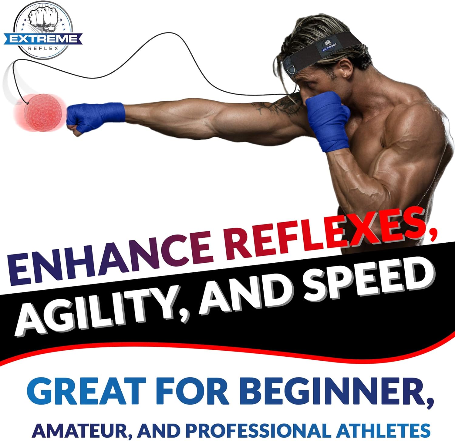 Extreme Reflex Boxing Reflex Ball Set - MMA Boxing Reflex Ball - Boxing Equipment Fight Speed, Boxing Punching Ball Great for Reaction Speed and Hand Eye Coordination Training Reflex Bag Alternative : Sports & Outdoors