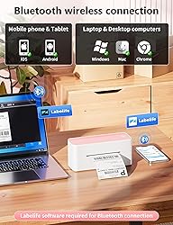 Phomemo Bluetooth Thermal Label Printer, 241BT 4X6