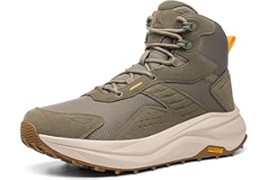 NORTIV 8 Men's Wide Toe Box Hiking Boots Low Drop Waterproof Outdoor Trekking Camping Shoes Katahdin