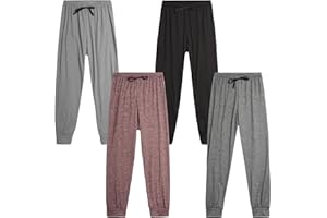 Sweet Hearts Girls Sweatpants - 4 Pack Super Soft Girls Activewear Performance Jogger Pants: Made in USA (Sizes: 5-18)