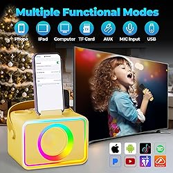 Karaoke Machine,Portable Bluetooth Speaker with 2